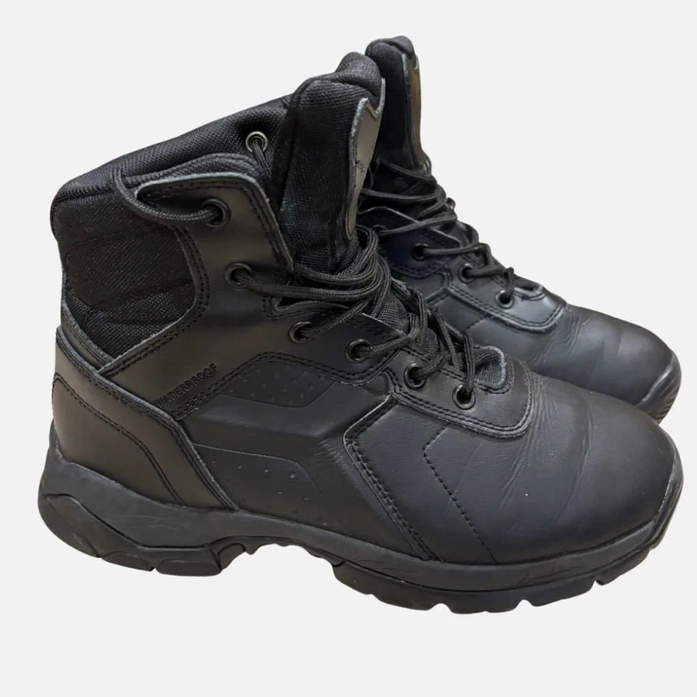 Battle Ops Men's Boots Sz 7.5 M/W 6" Waterproof Tactical Leather Black BOPS6001 - Picture 1 of 9